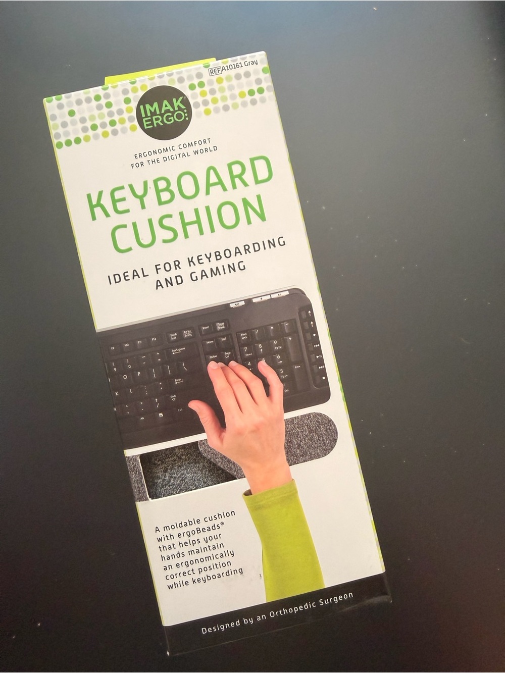 Gray Keyboard Cushion – Ergonomic Wrist Support for Typing & Gaming